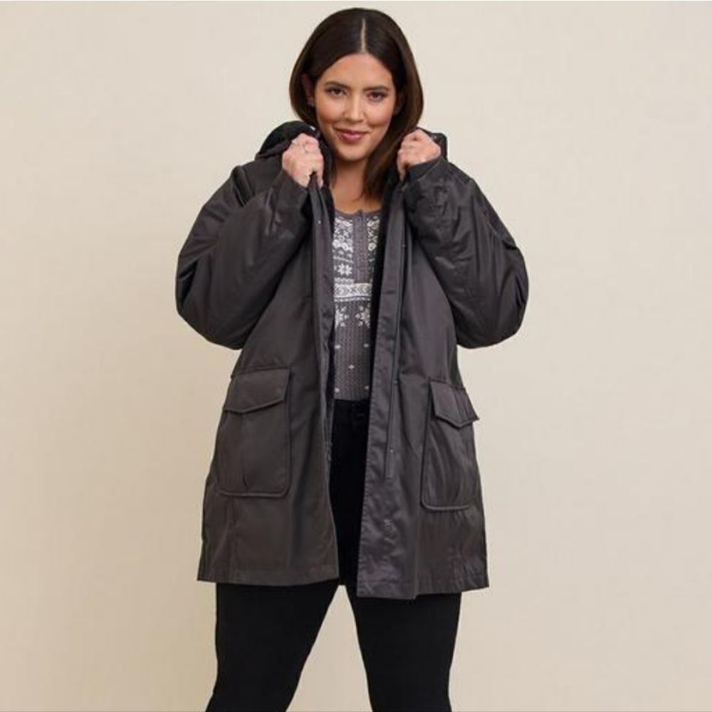 Torrid 3 in 1 Cinch Back Parka New